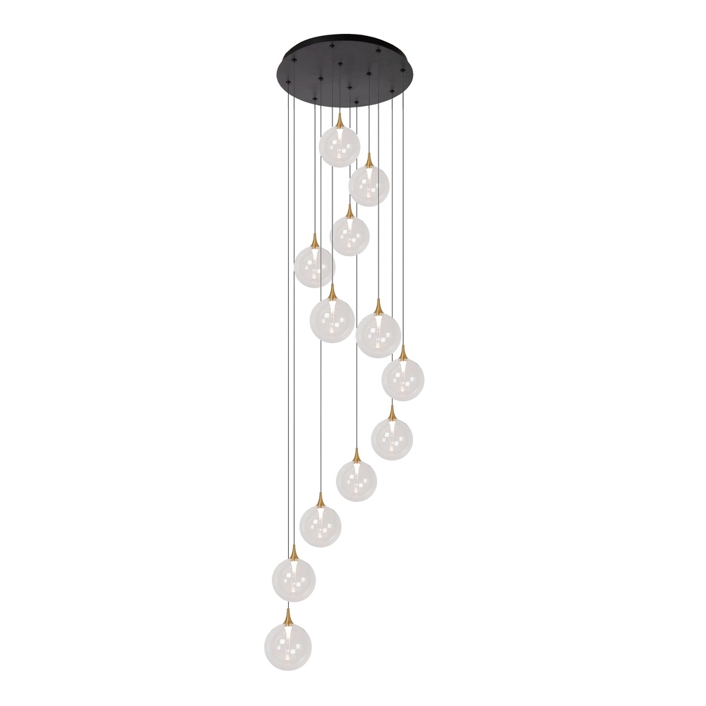 Design LED pendant light Gisela clear - 12x Ø 16cm