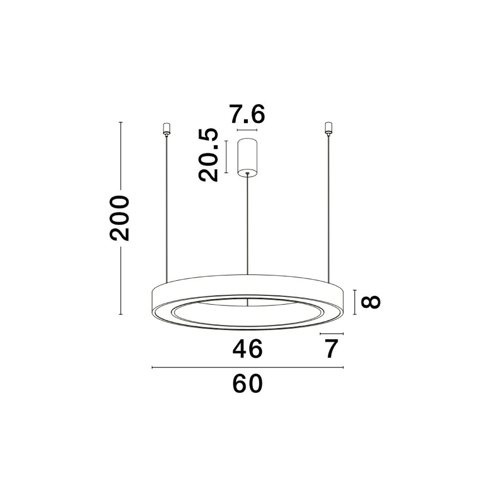Pendant lamp Morbido gold Ø 60cm Lyora 5212017438652