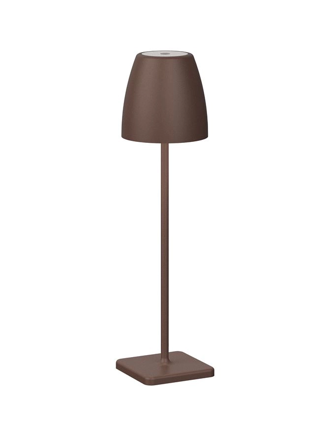 Rechargeable table lamp Colt 38cm rust brown