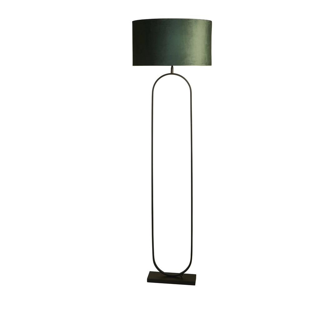 Floor lamp Modish black with green hood