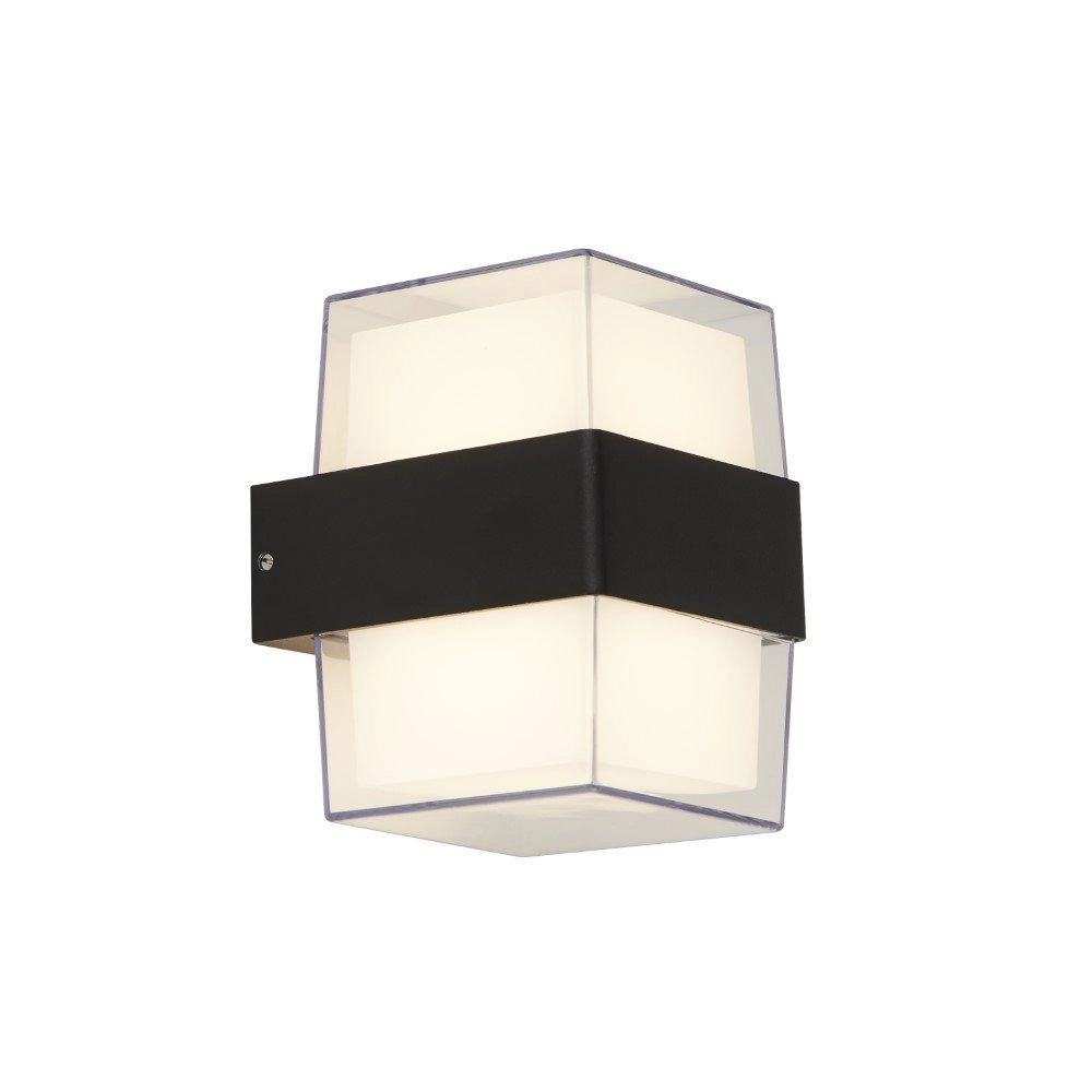 Design wall lamp Frosty Square anthracite