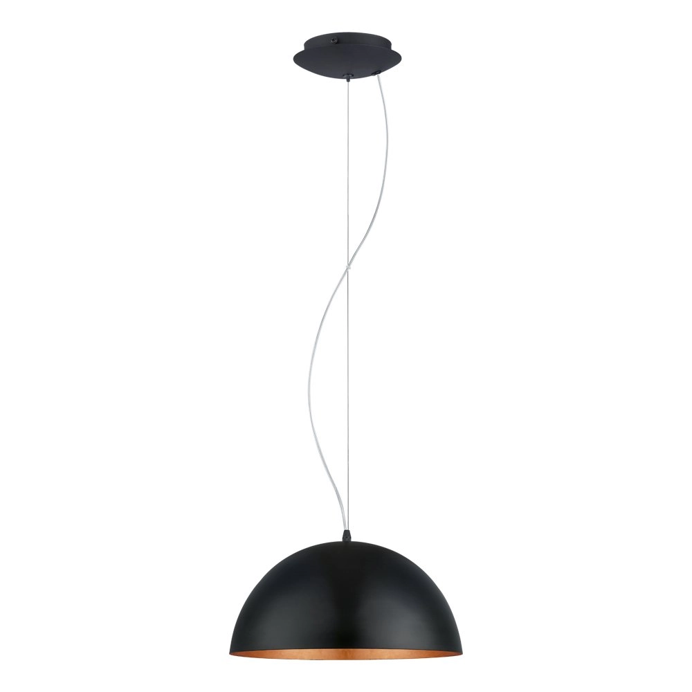 Pendant lamp Gaetano 1 black - copper