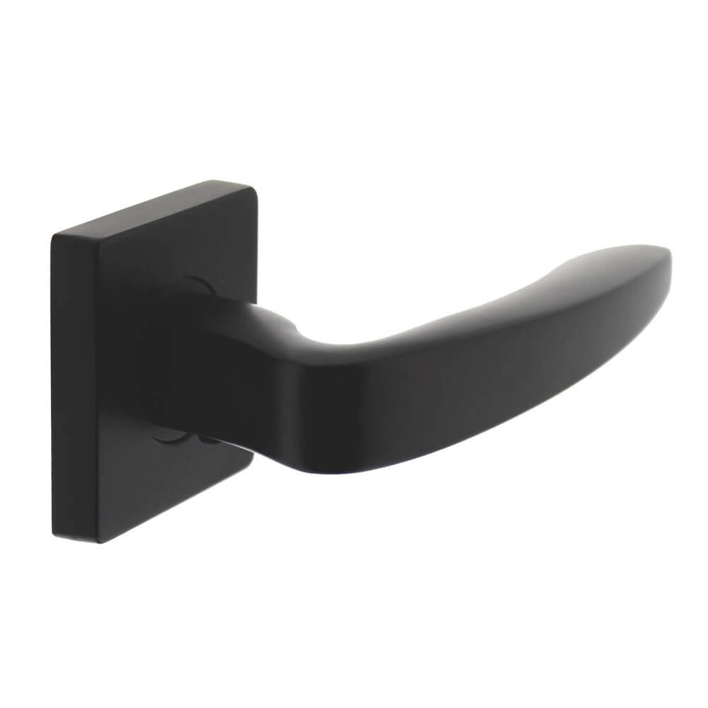 Door handle Zeus Square rosette black