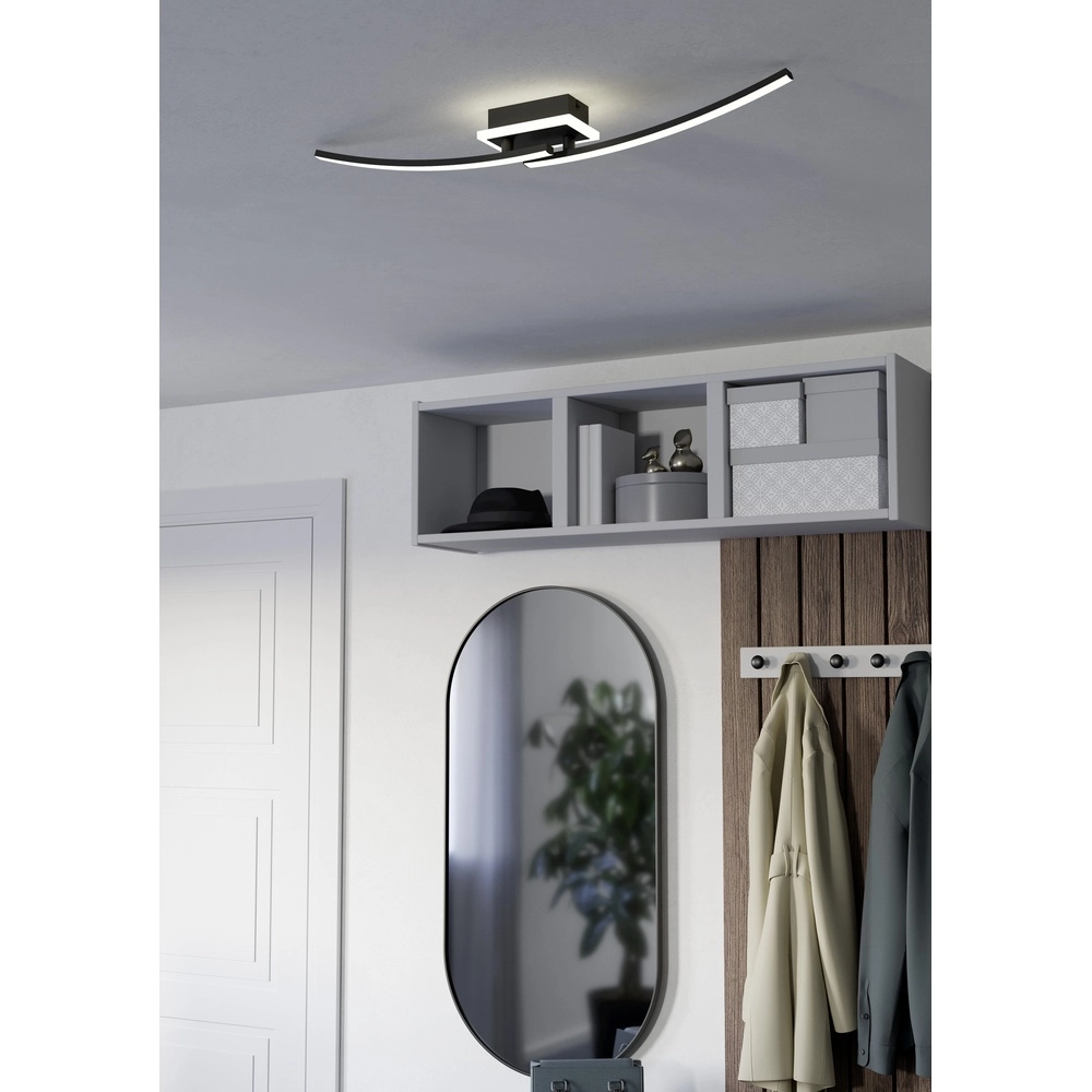 Ceiling lamp Lungolago LED - black - square Eglo 9008606316076