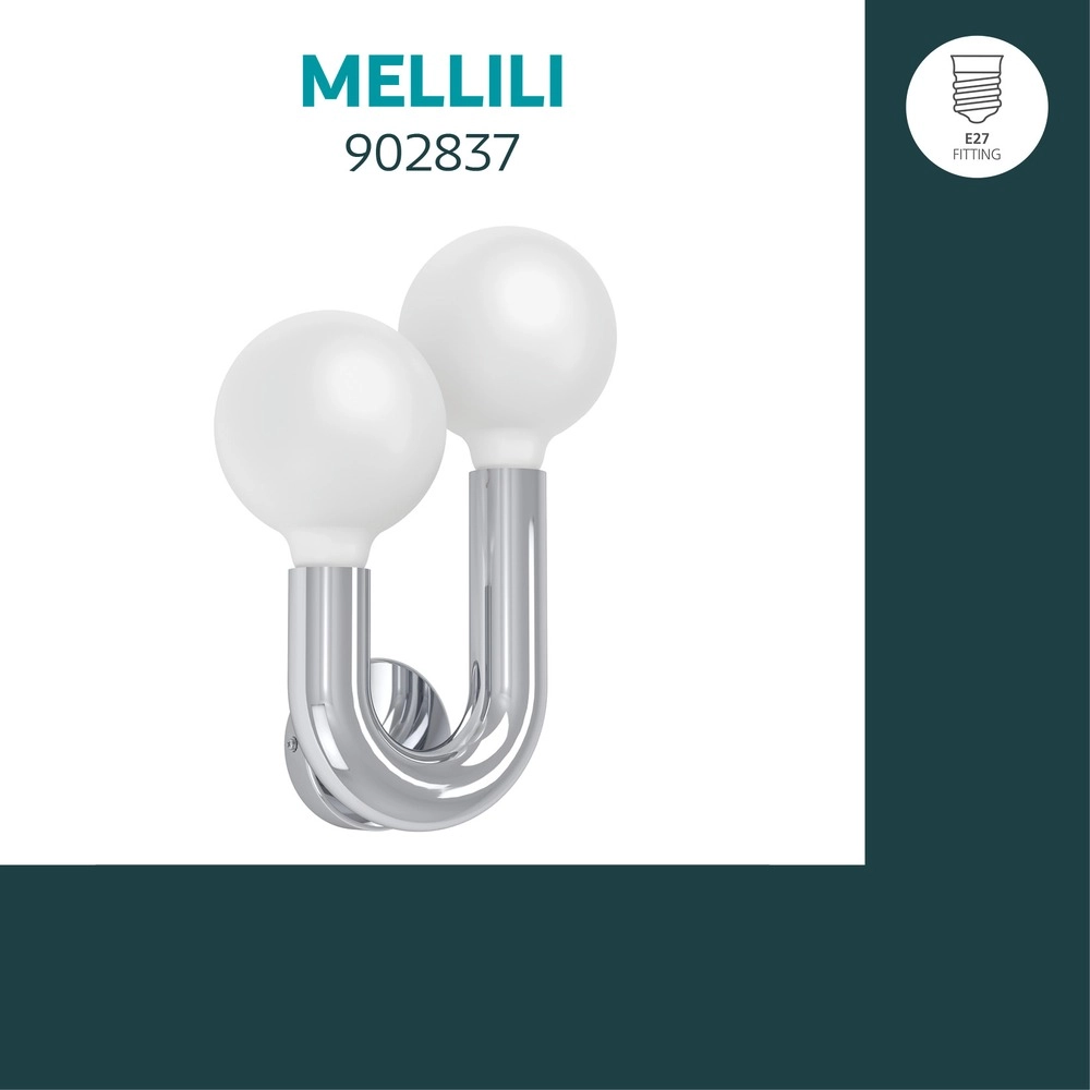 Design wall lamp Mellili chrome Eglo 9008606406685