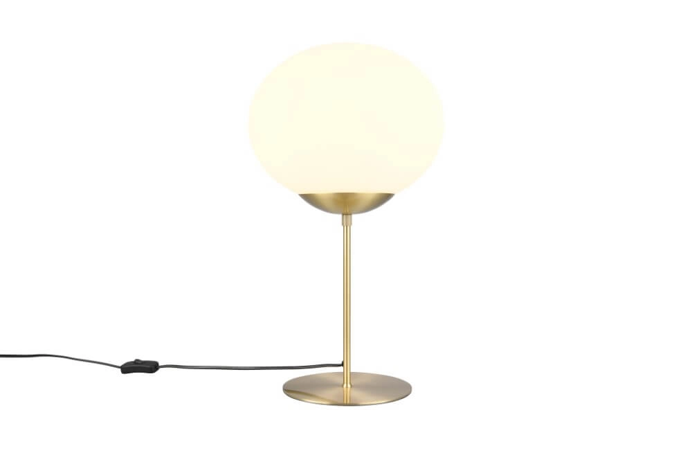 Table lamp Fomento Ø 30cm - brass with white glass Trio 4017807616170