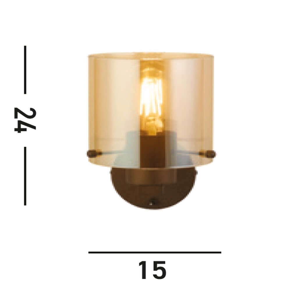 Wall lamp Sweden Mocha Brown Searchlight 5053423272023