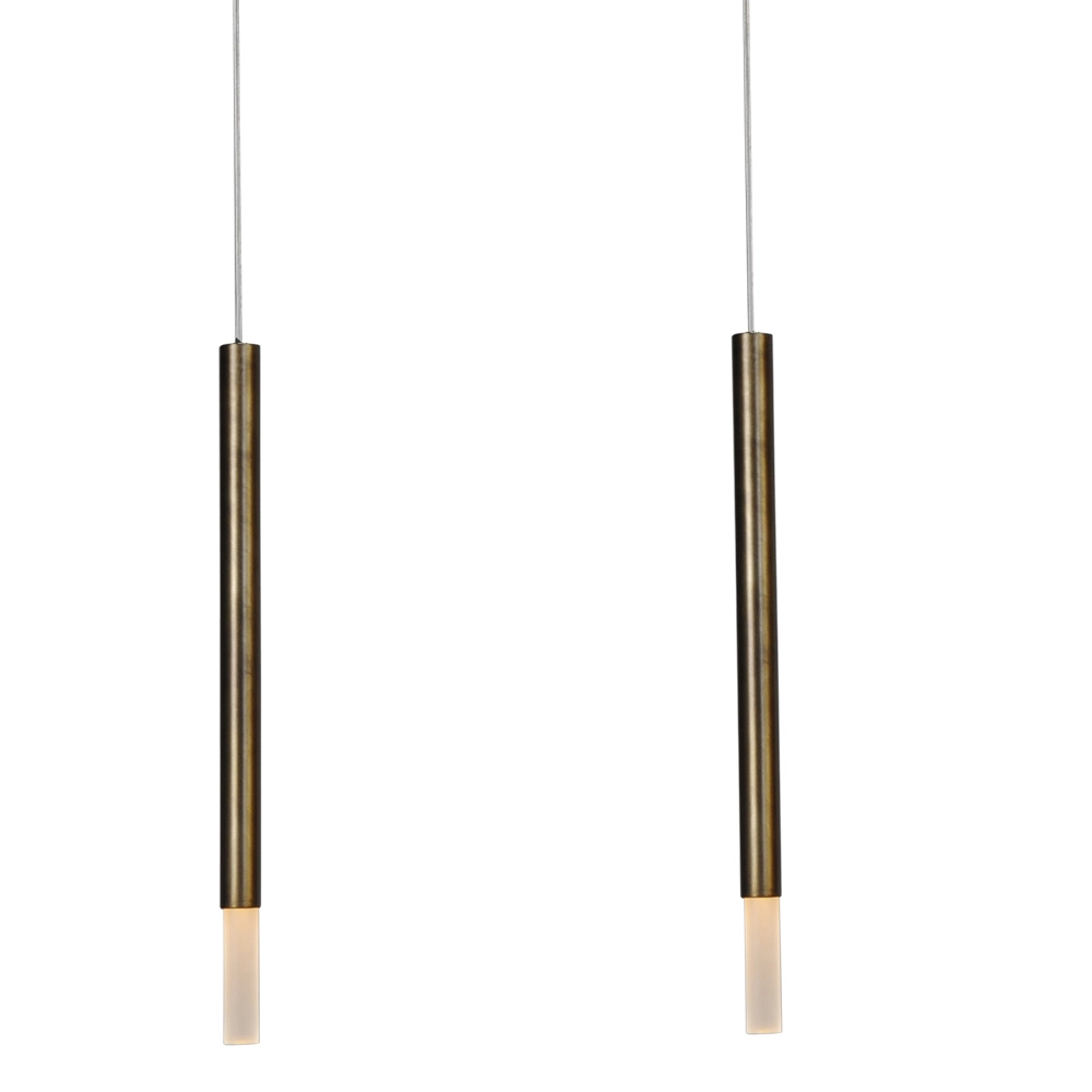 Black dining table hanging lamp Flute 5-light gold cylinder Masterlight 8718121211282