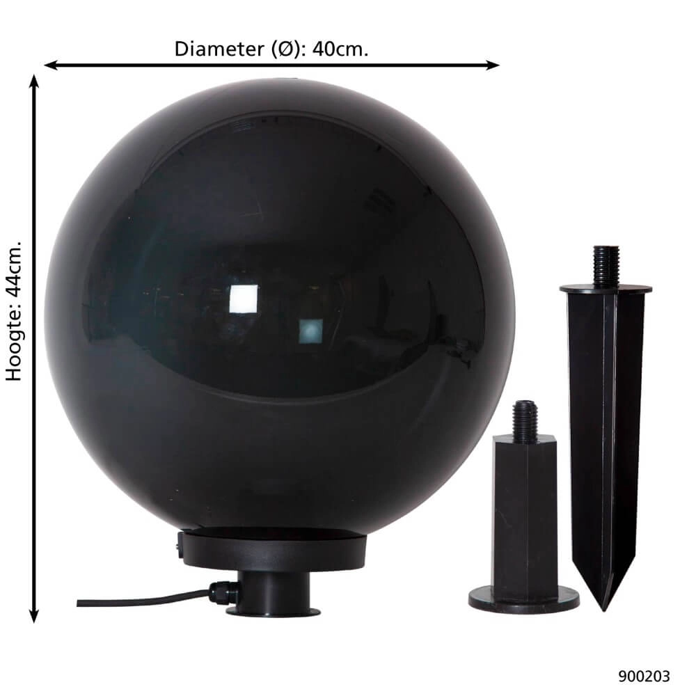Globe lamp with spike Monterollo Smoke Ø 40cm Eglo 9008606229918