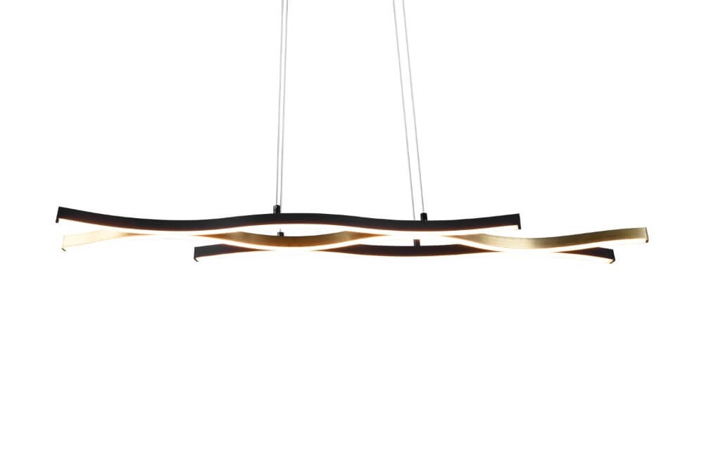 Hanging lamp Blaze black with gold Trio 4017807540086
