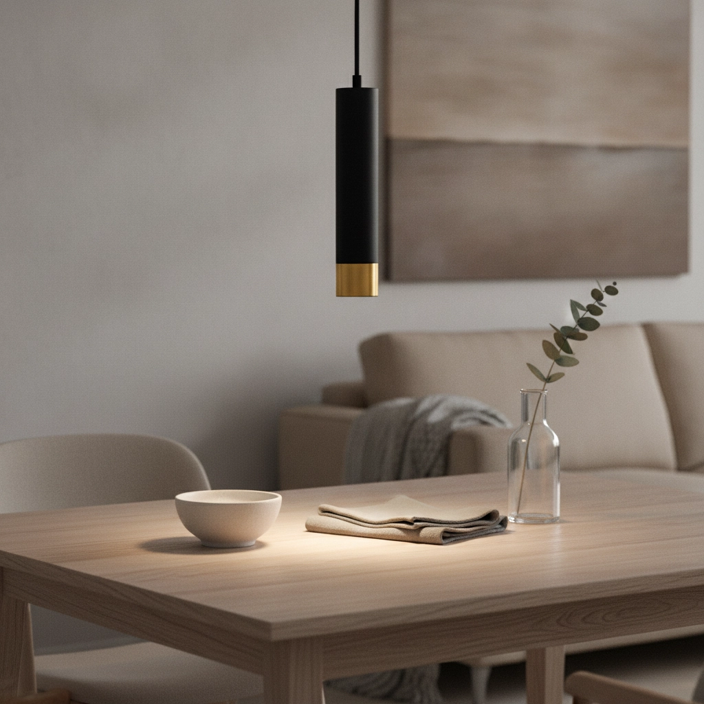 Design pendant lamp Picto 30cm black with gold