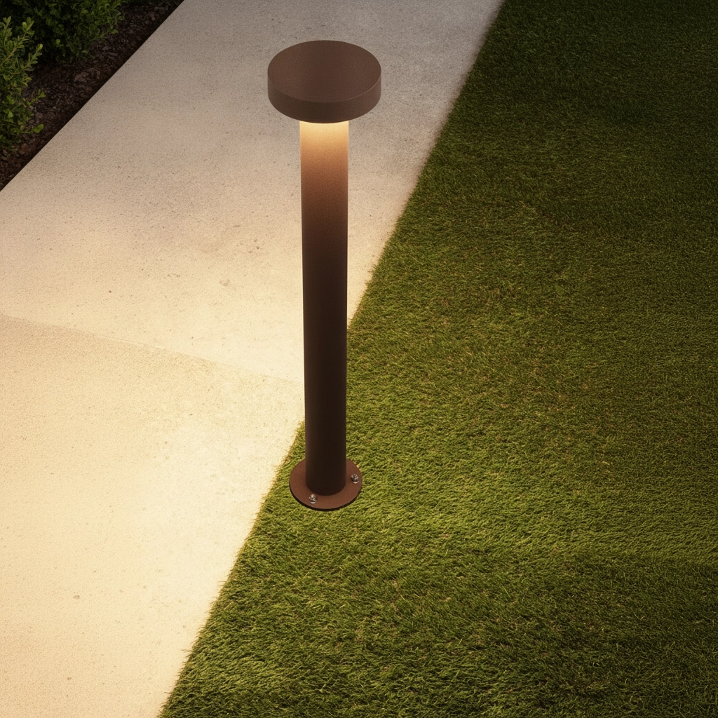 Desing garden lamp Gong rust brown 60cm - 2700K
