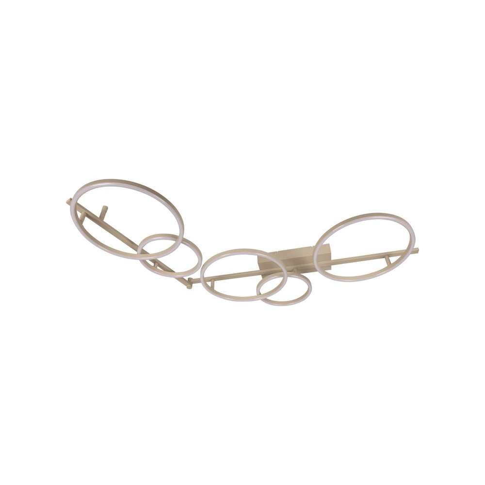 Modern ceiling lamp Nicola sand brown corner