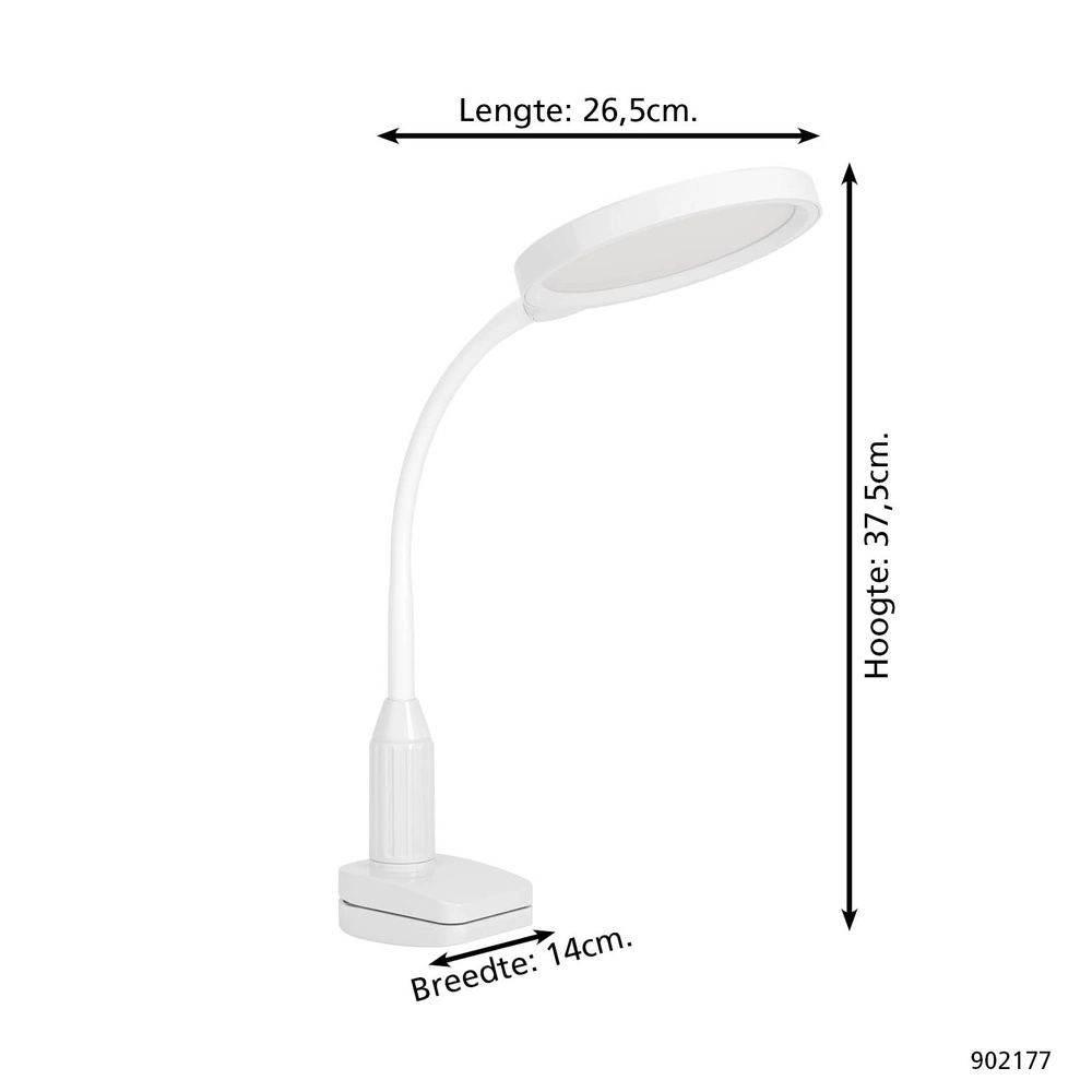 Clamp lamp Lauro white Eglo 9008606357512