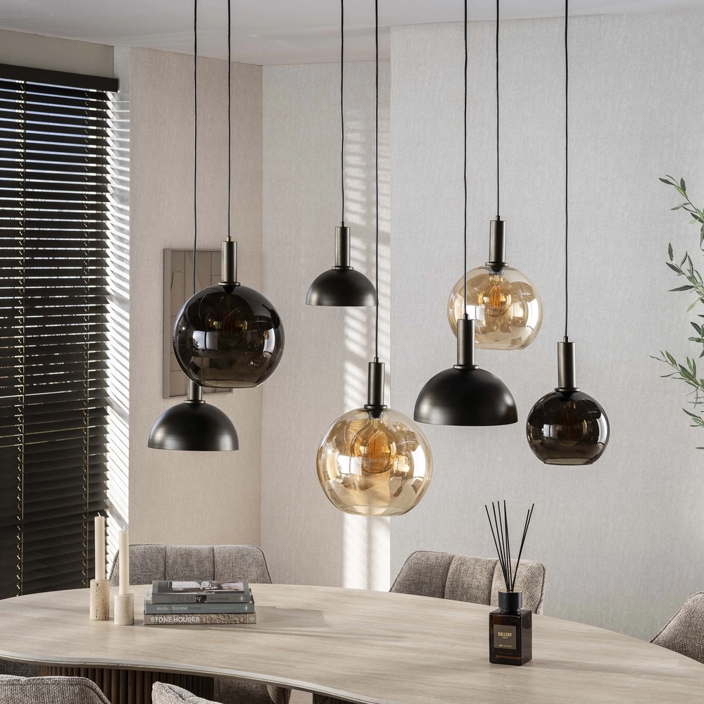 Pendant lamp Cluster with mixed hoods Lyora 8716803511750