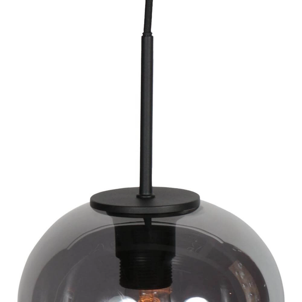 Pendant lamp HaloSwap with 1 ball of smoke glass Ø 20cm Steinhauer 8712746179736