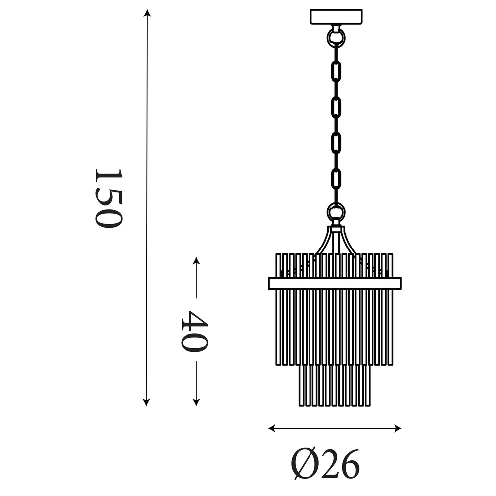 Pendant lamp Lara gold with clear glass Ø 26cm Searchlight 5053423300580