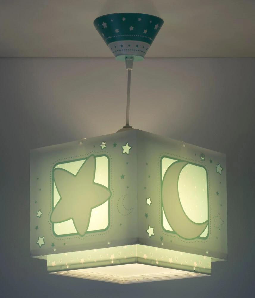 Children's room pendant lamp Moonlight turquoise Dalber 8420406800882
