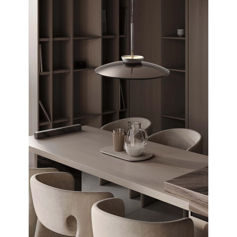 Pendant lamp Esti smoke glass Ø 50cm Lyora 5212017461858