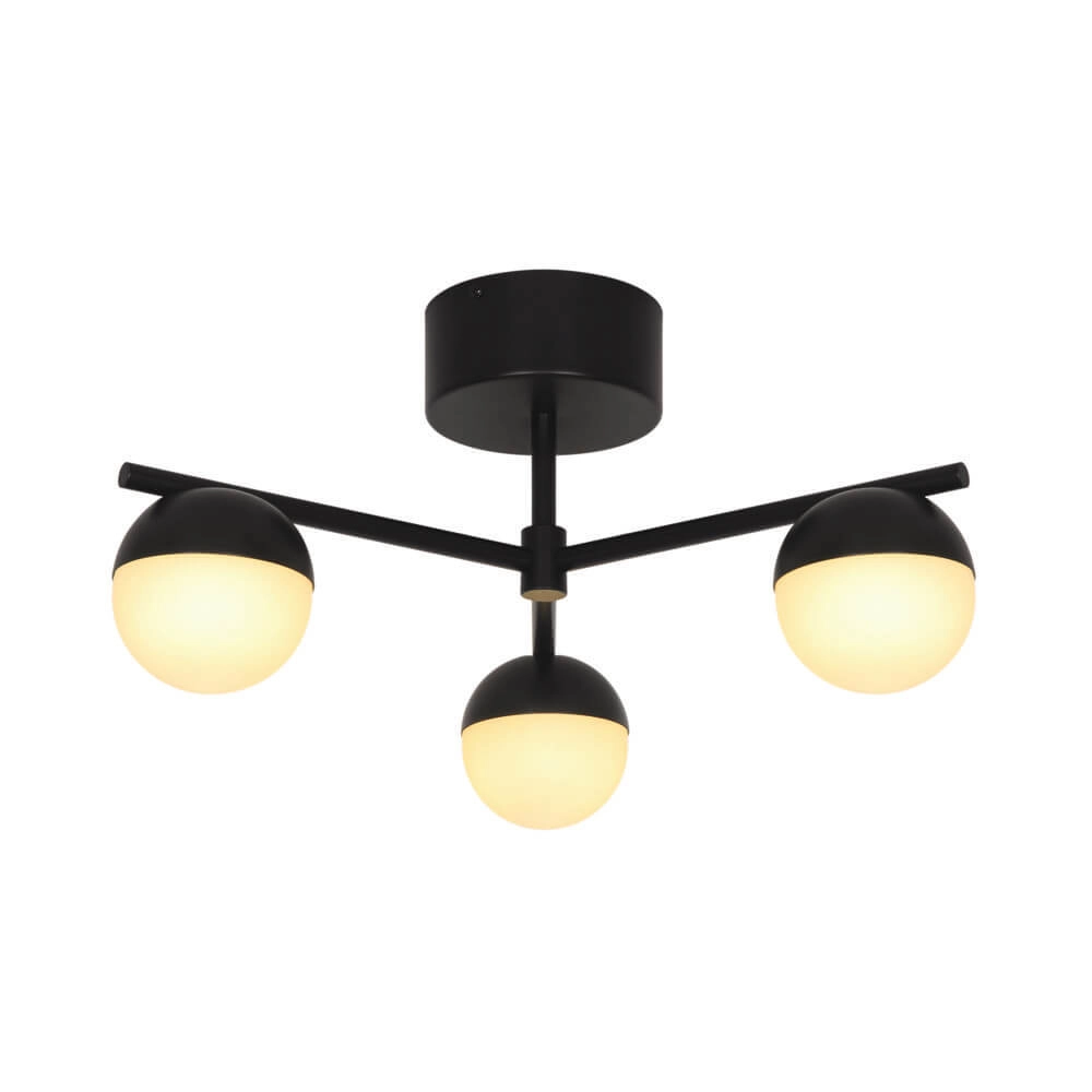 Black ceiling lamp Contina Design 3-light