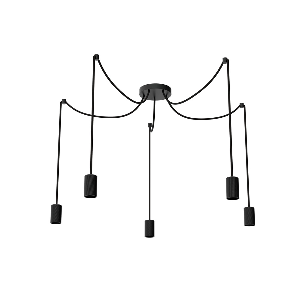 Pendant lamp Spyder 5-light black