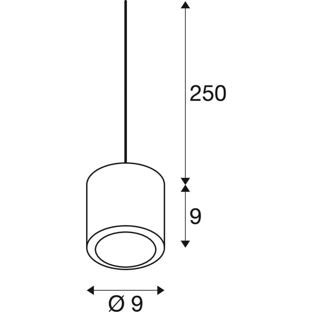 Pendant lamp Oculus gold SLV 4024163297837