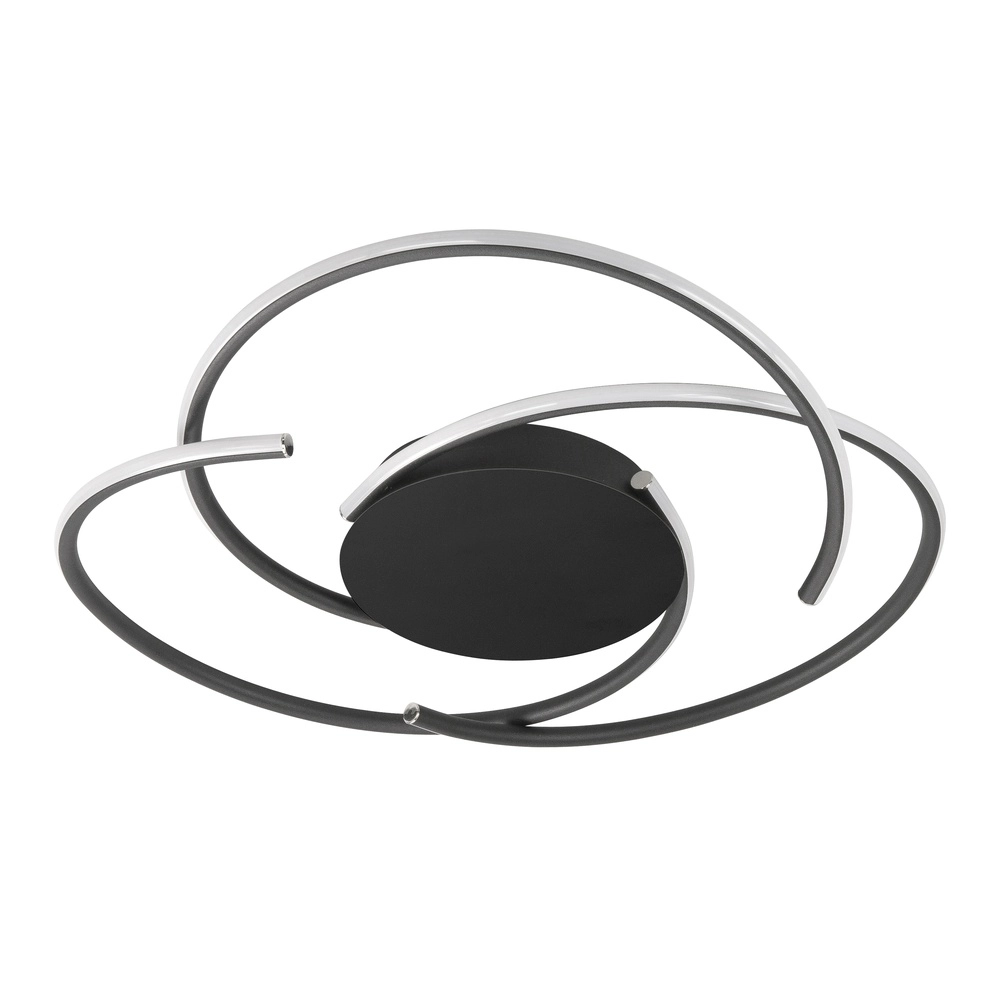 Ceiling lamp Reverso design black Ø 46cm