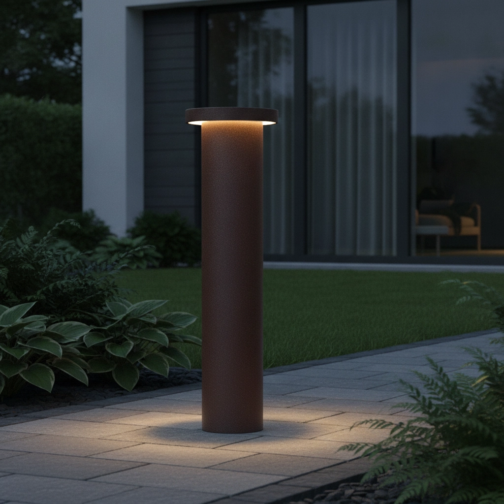 Modern path lighting Bast rust brown 65cm - 2700K