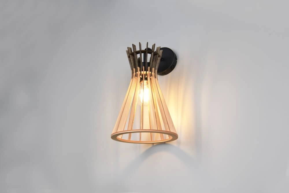 Design pendant lamp Alice wood Trio 4017807637366