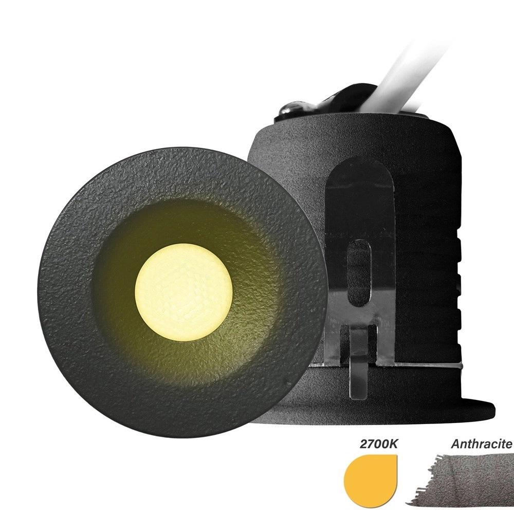 LED Mini recessed spotlight 3W anthracite Lyora 8719322376411