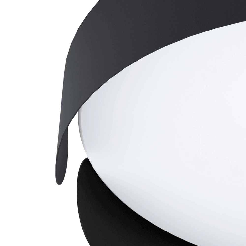 Black ceiling lamp Valcasotto Ø 37cm Eglo 9002759996215