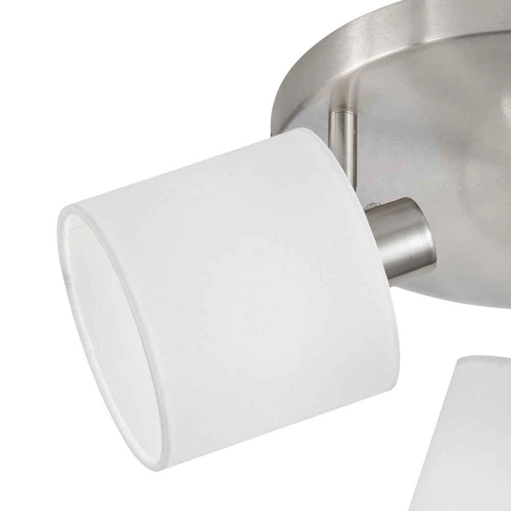 Ceiling spot Tommy 3-light stainless steel with white Trio 4017807388954