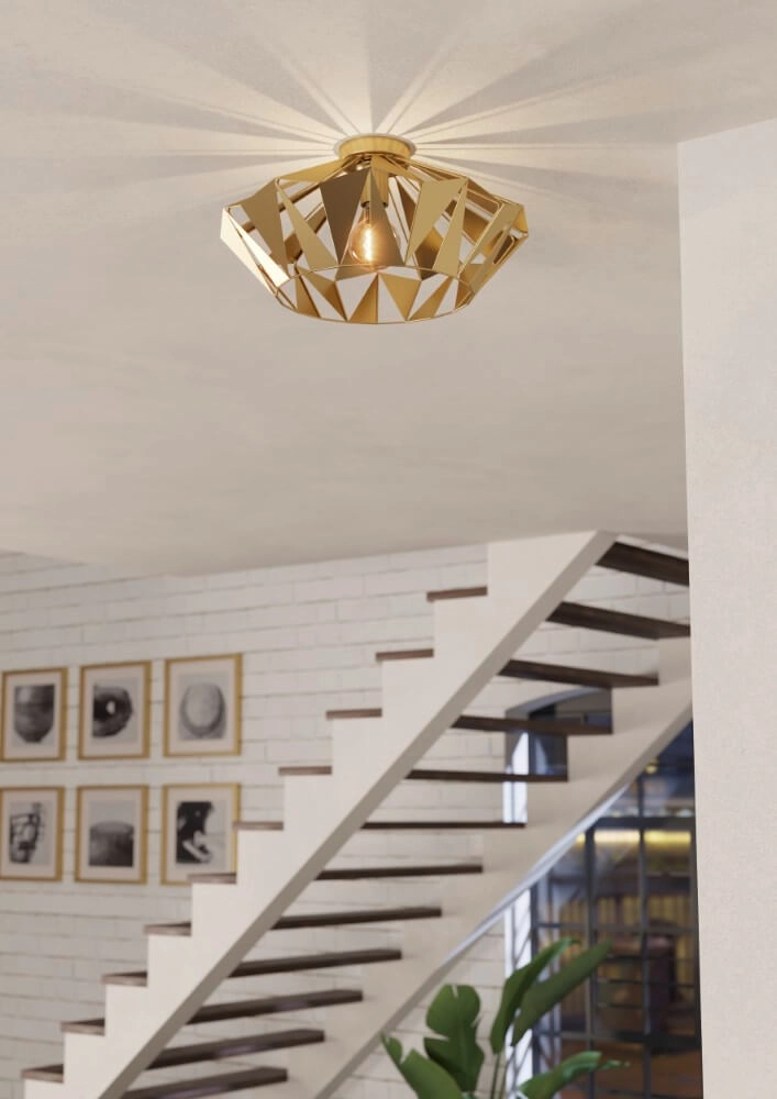 Golden Carlton ceiling lamp - Ø 47cm Eglo 9002759439088