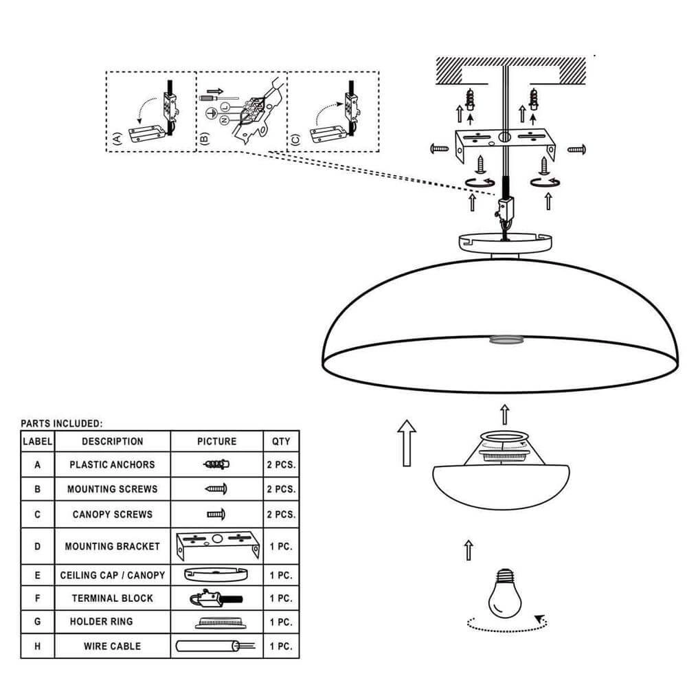 Round ceiling lamp Brass bronze Steinhauer 8712746171662