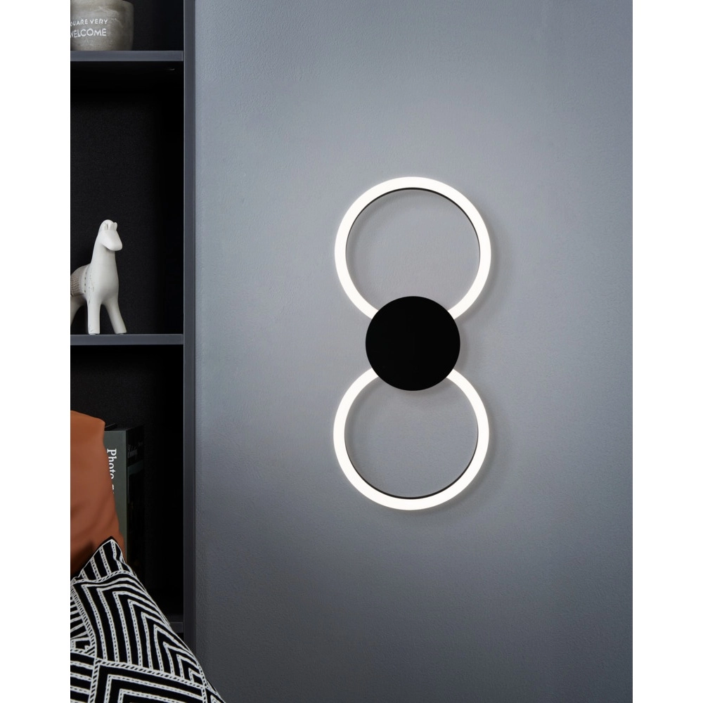 Design wall lamp Venticello 1 black Eglo 9008606357444