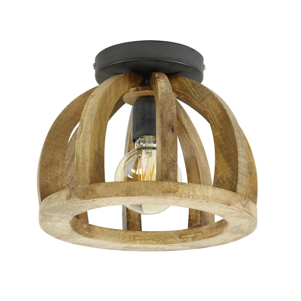 Wooden ceiling lamp Orba Ø 30cm - mango Lyora 8716803513228