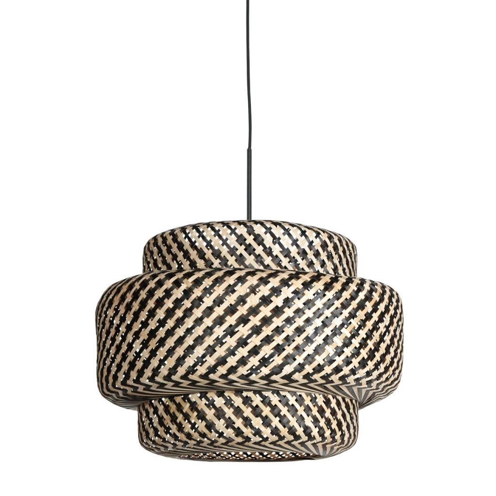 Pendant lamp Nox Light with bamboo shade Ø53cm