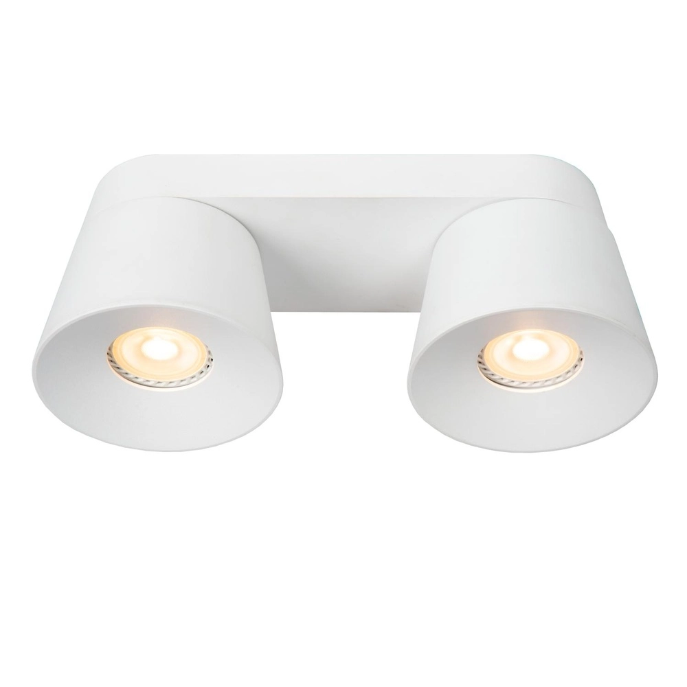 Ceiling spotlight Trigono double white Lucide 5411212093141