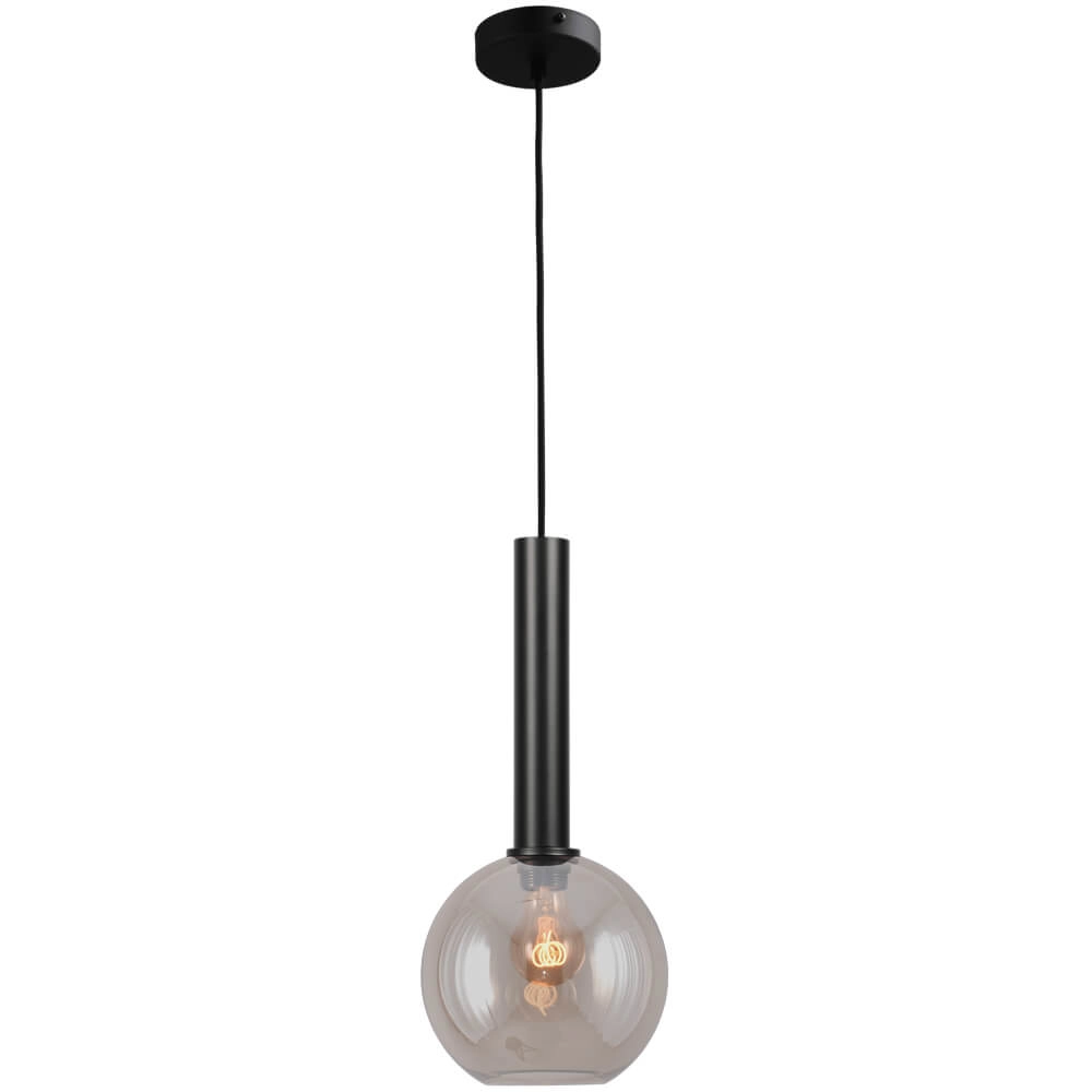 Hanging lamp Ø 20cm Bella 2 Black with gold glass