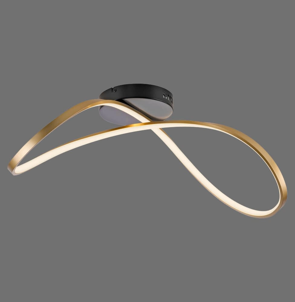 Design ceiling lamp Okta brass/black Just Light 4043689001940