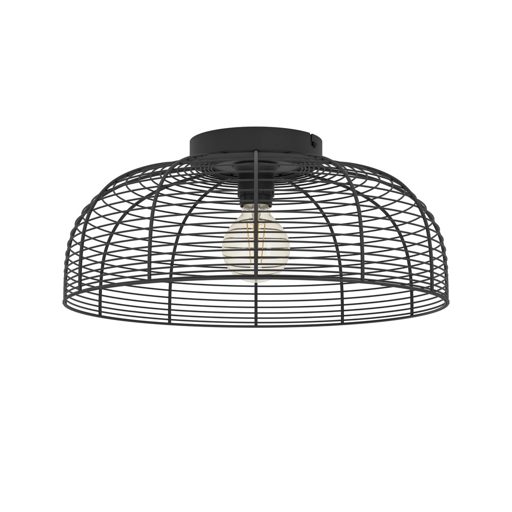 Wire ceiling lamp Rinroe Ø 45cm - black