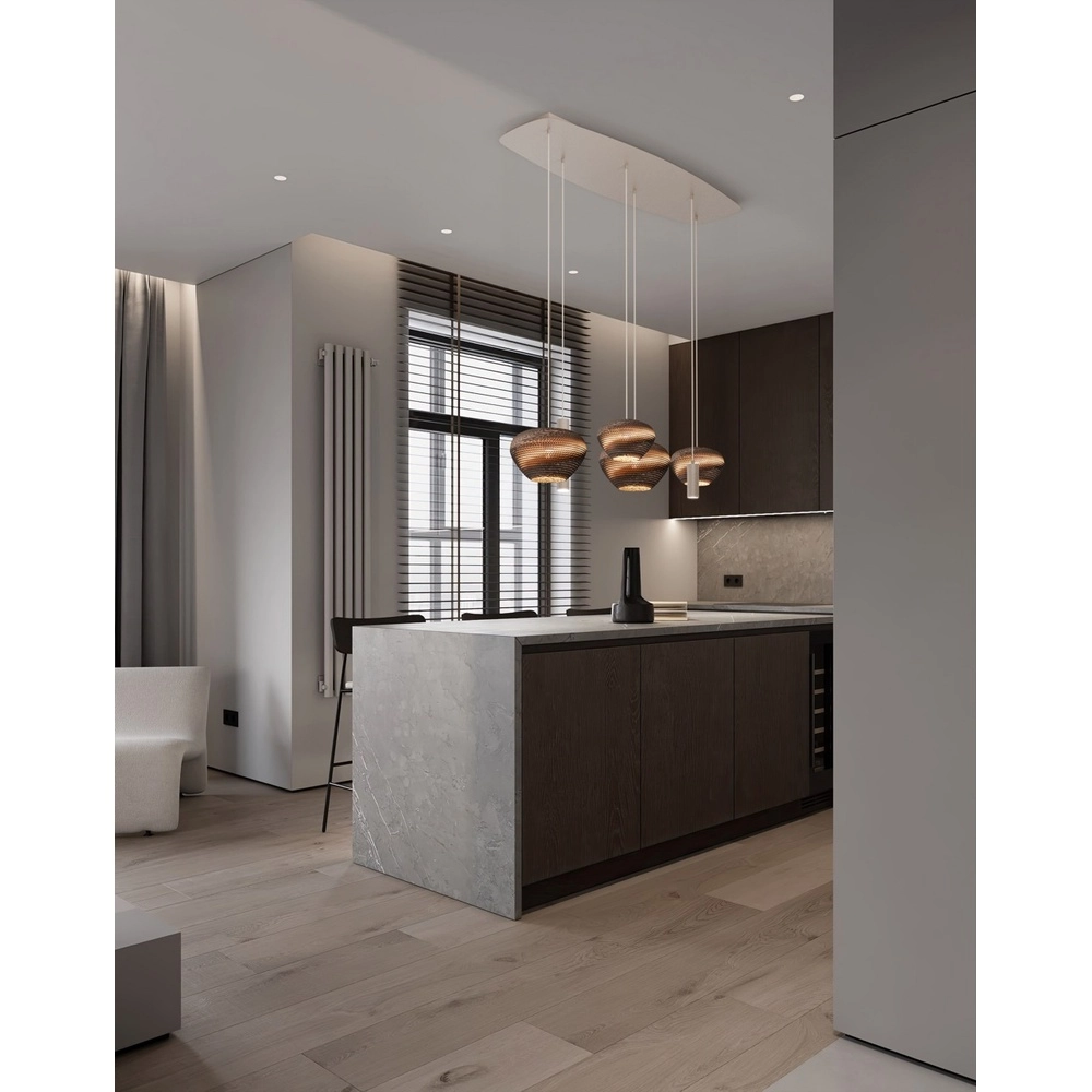 Danish oval pendant lamp Cartone sand with Think Paper hoods Masterlight 8718121399706