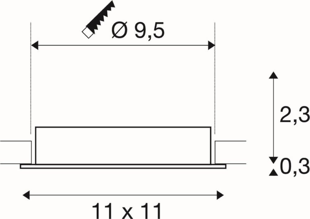 Mounting ring New Tria 95 Round Rose - without fitting SLV 4024163277204