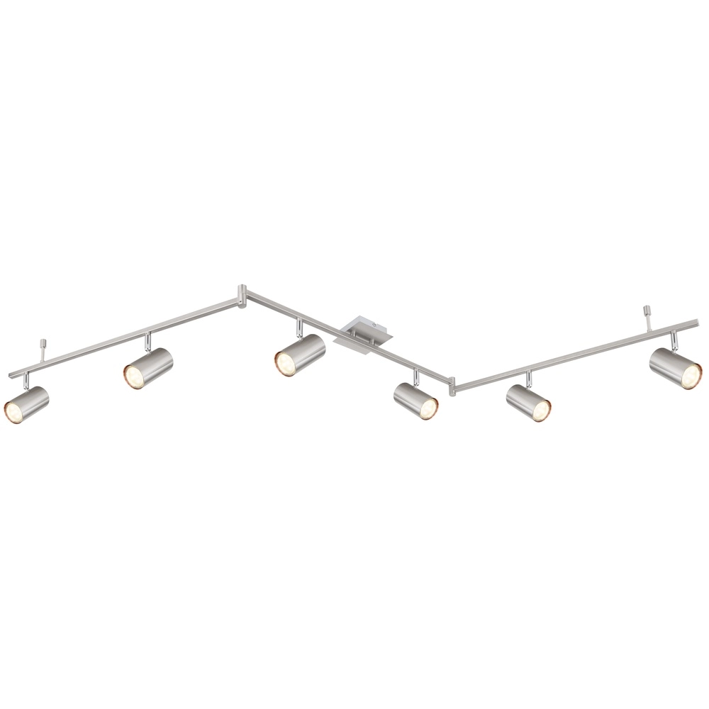 Ceiling lamp Robby 6-light nickel