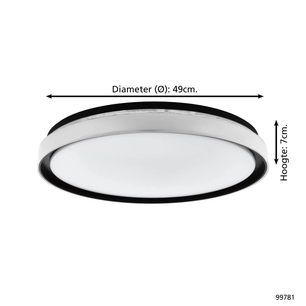 Black ceiling lamp Seluci Ø 49cm Eglo 9002759997816