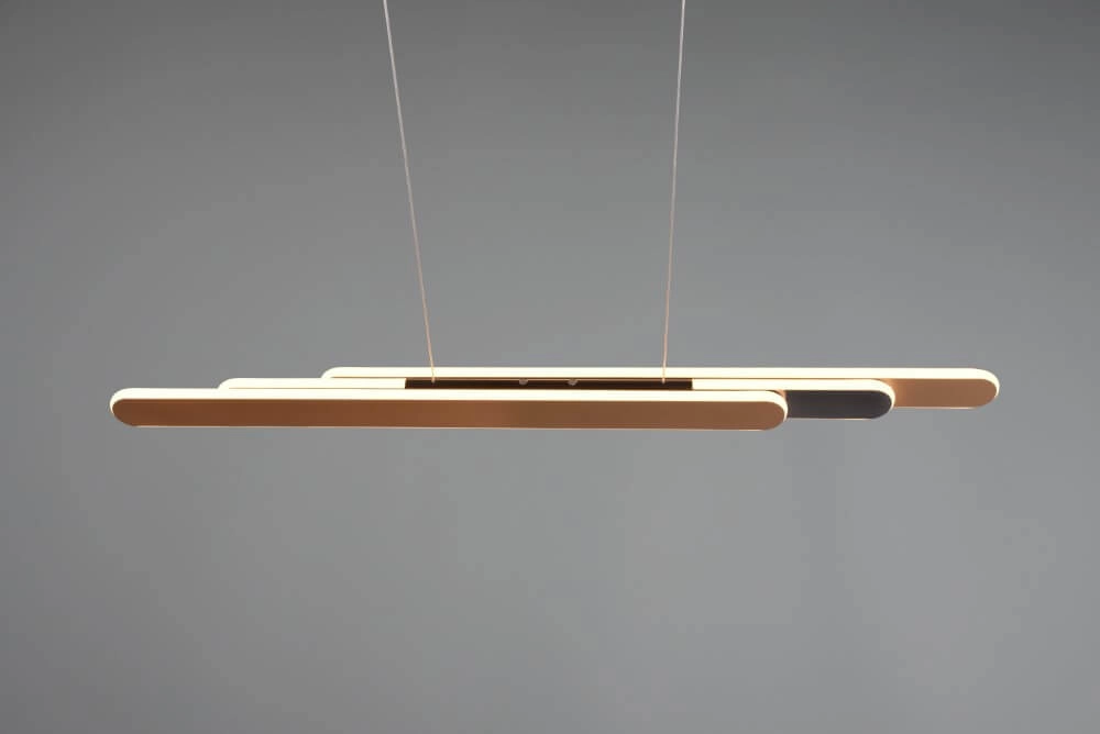 Hanging lamp Helios 130cm brown Trio 4017807577815