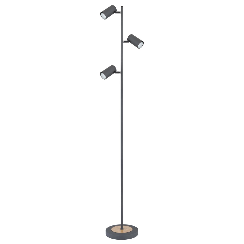 Floor lamp 3-lights Robby Graphite Globo 9007371425822