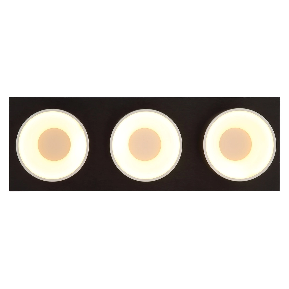 3-light ceiling lamp Raymond black with champagne Globo 9007371533862