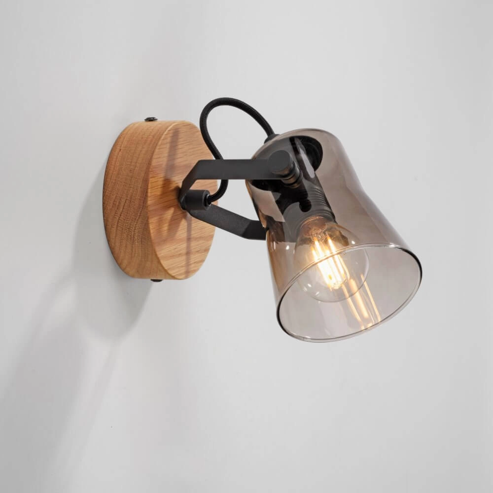Wall lamp Green Langstrom wood Just Light 4043689994860