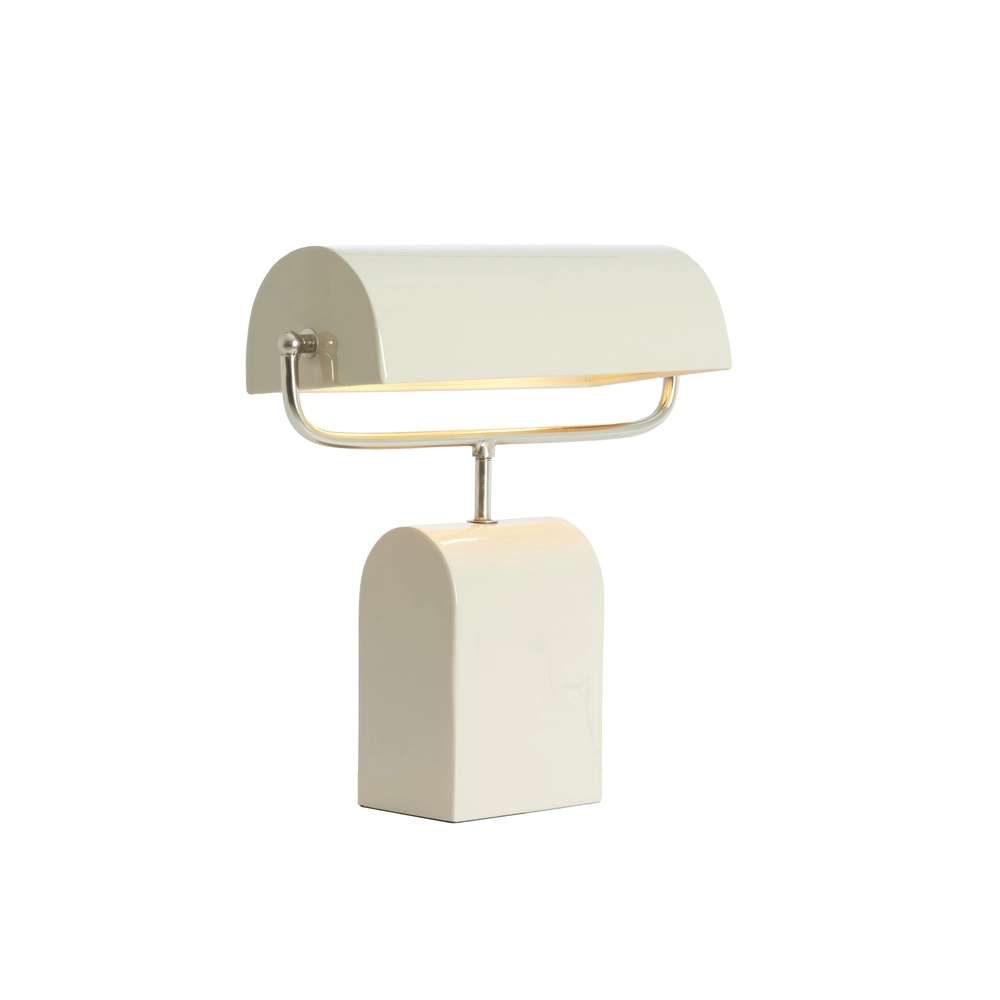 Cream desk lamp Cardona with nickel - 1x E27 Light & Living 8717807816254